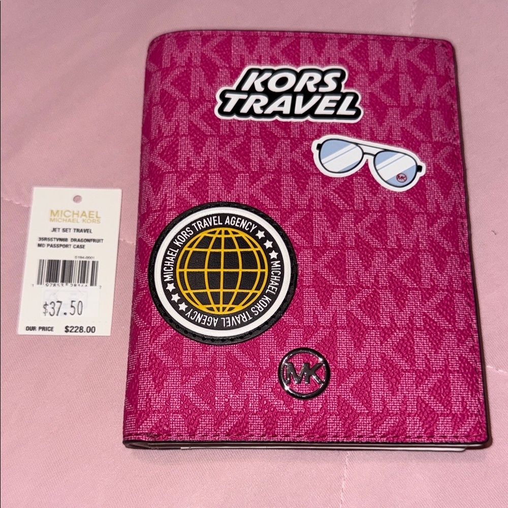 Michael Kors Fuchsia (Pink) Travel Passport Case
